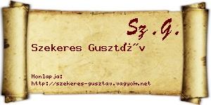 Szekeres Gusztáv névjegykártya
