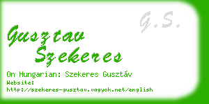 gusztav szekeres business card